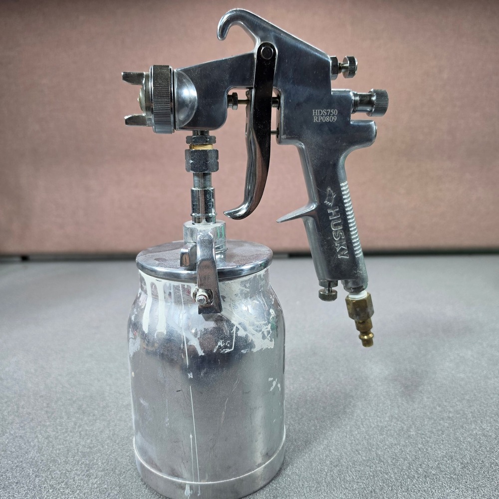 Husky HDS750 RP0809 Siphon Feed Spray Gun Silver Fair Pneumatic Tool
